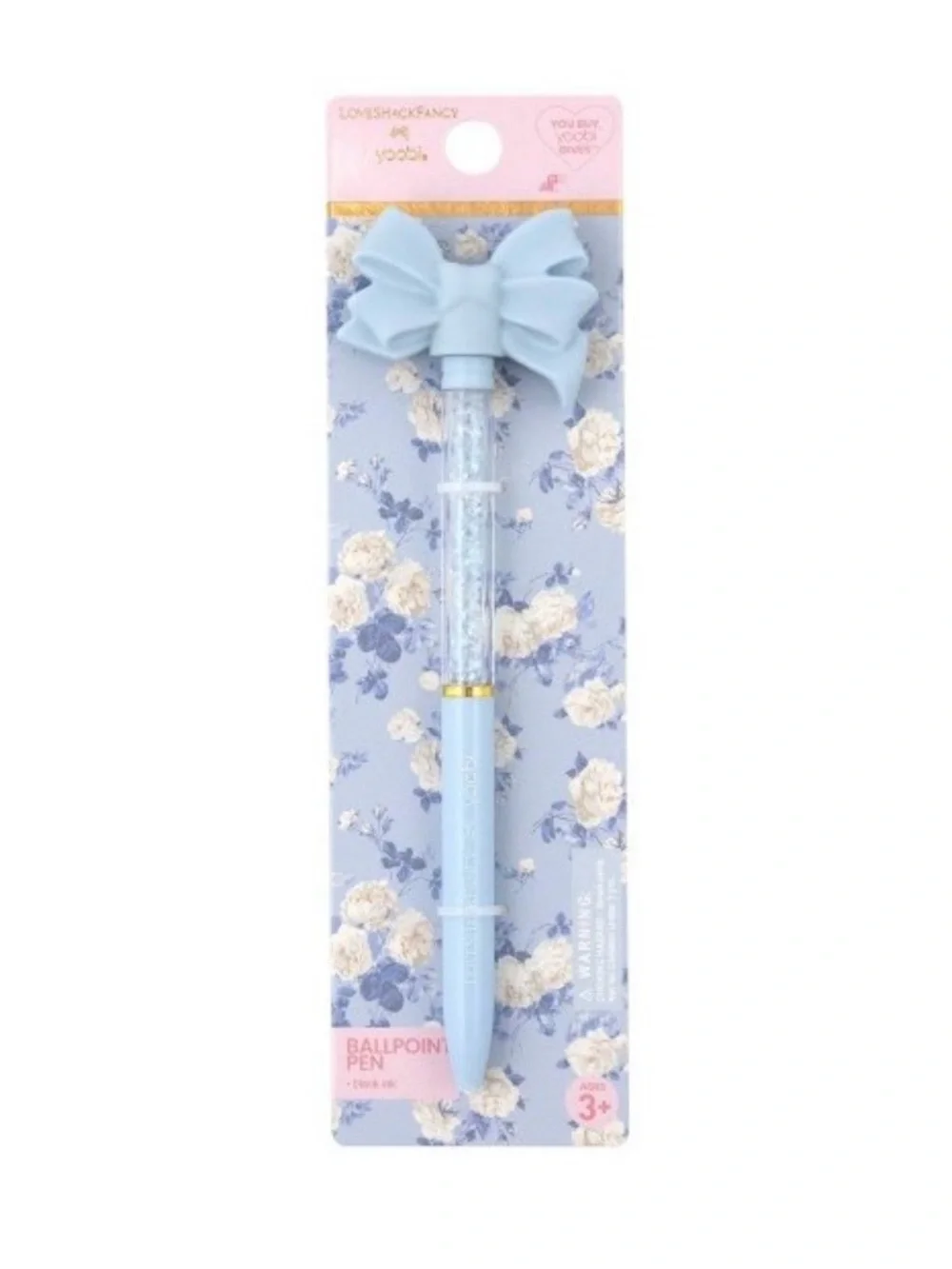 NWT LoveShackFancy x Target Yoobi Everblooming Rosettes Ballpoint Pen - Blue